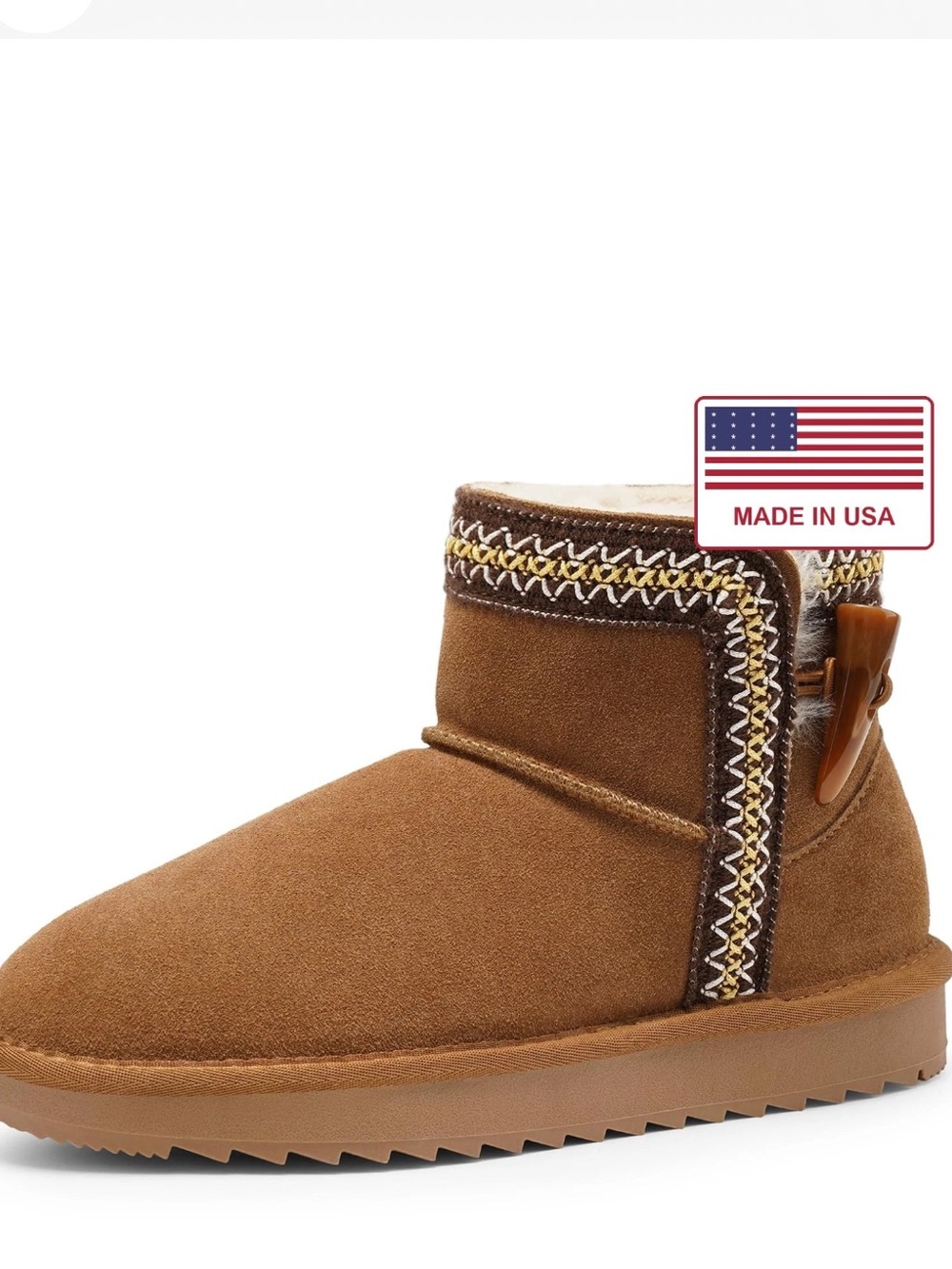 Dodow Classic Chestnut Suede Winter Boot women size 7.5